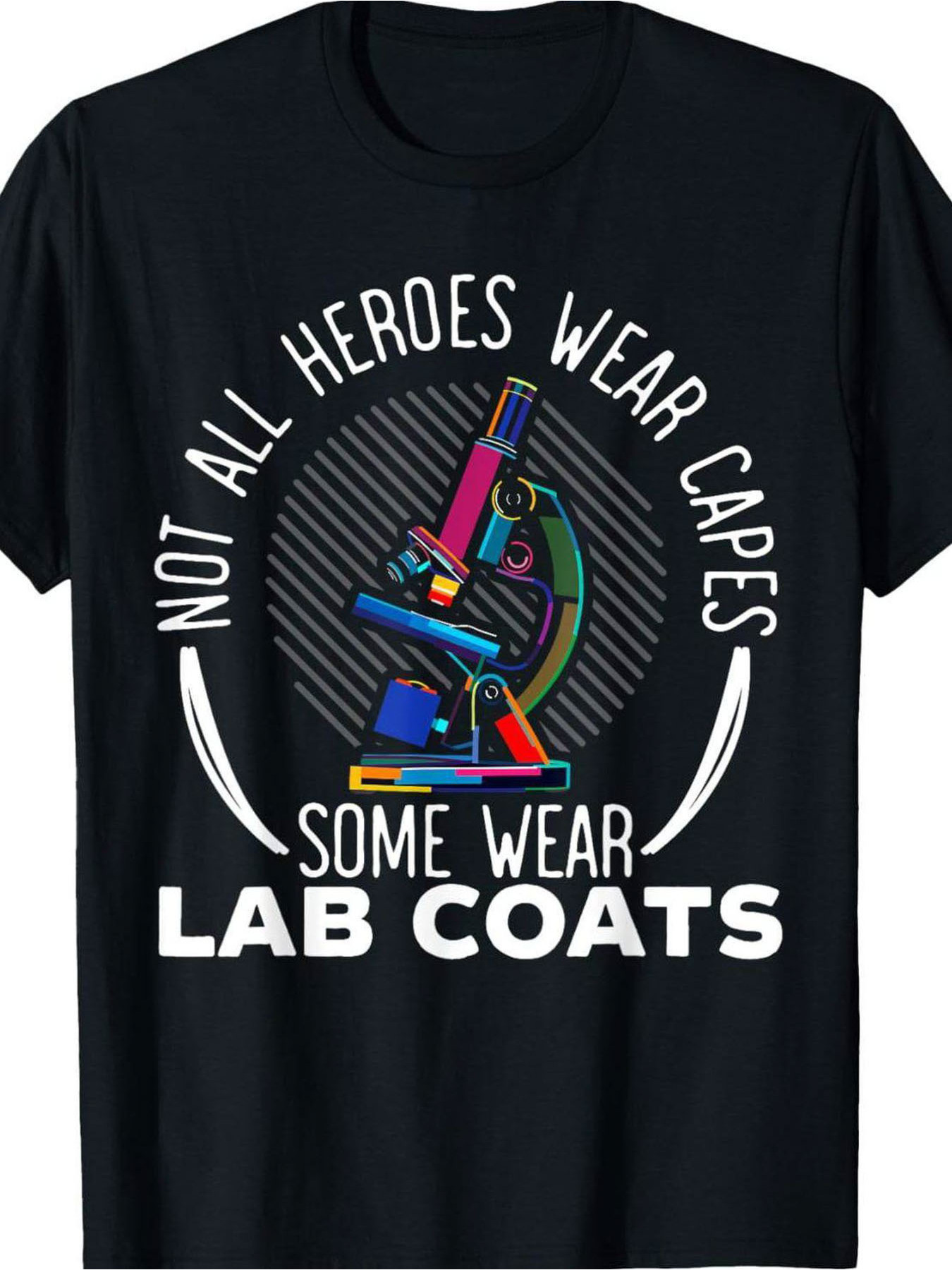 Medical Lab Graphics - Мужская черная футболка с круглым вырезом