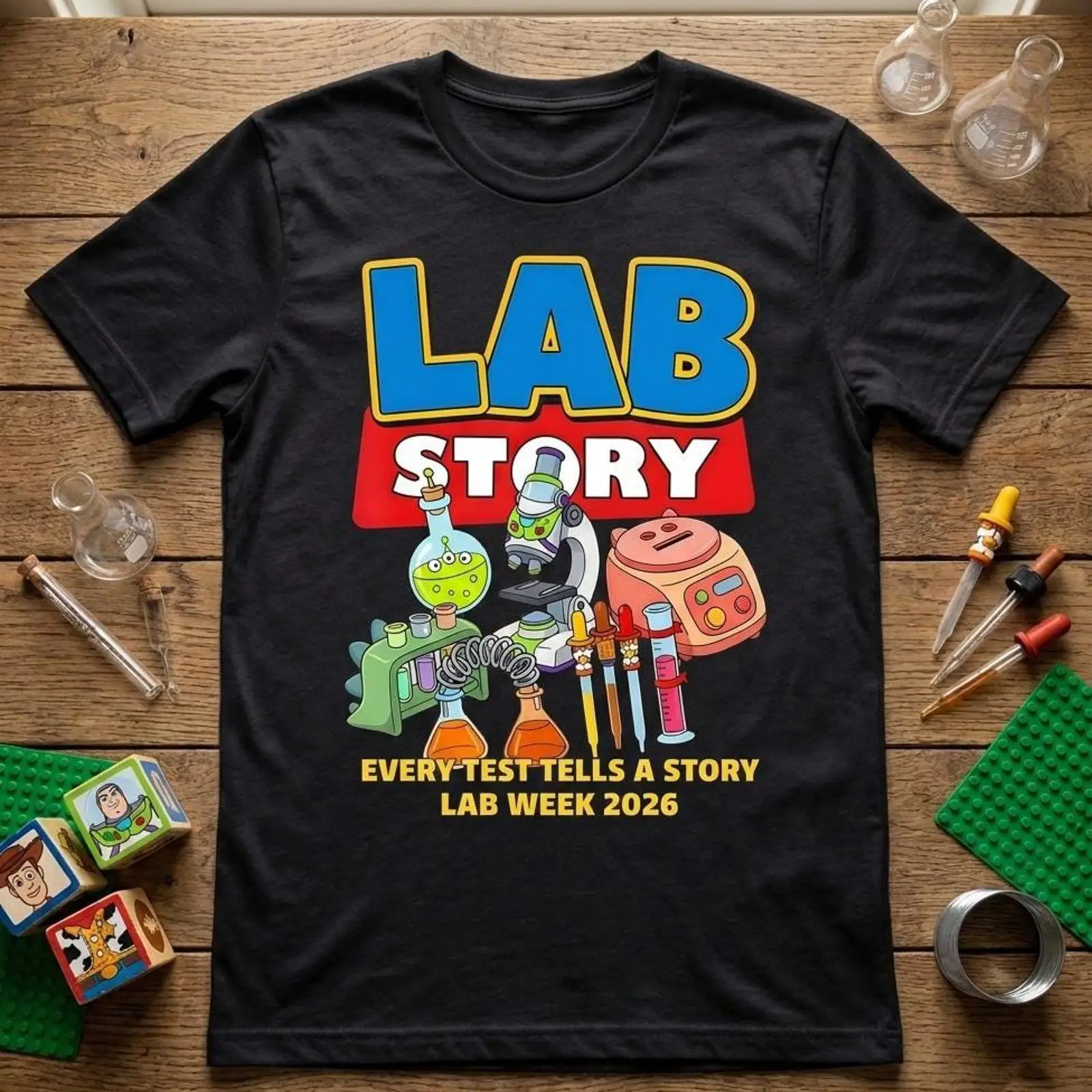 Medical Lab Graphics - Футболка Lab Week 2026 с принтом